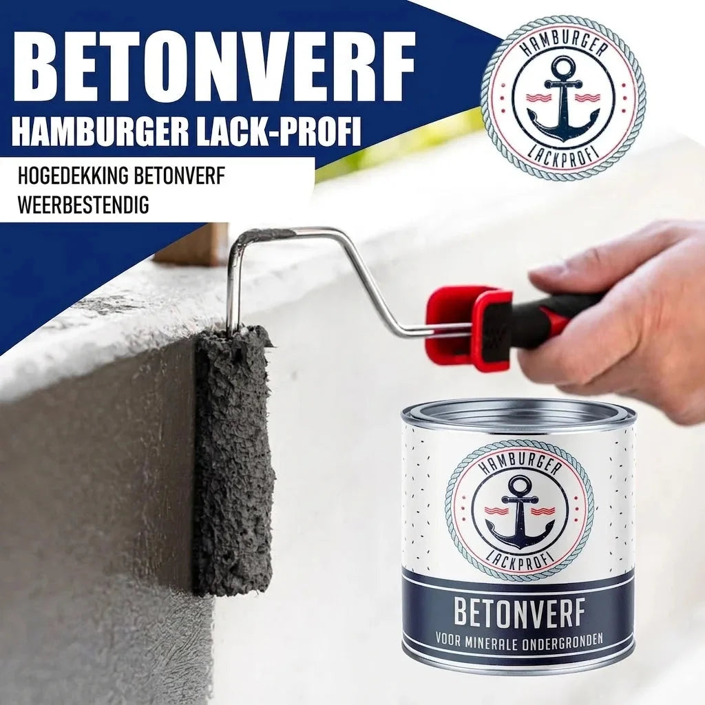 Betonverf alles-in-één-set (X500) incl. toebehoren XXL - Hamburger Lack-Profi